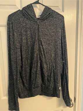 VS Pink Heathered Black Zip-Up Hoodie